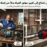 متى يجب تغيير موتور المياه بدلًا من إصلاحه؟ دليل شامل لاتخاذ القرار الاقتصادي الصحيح