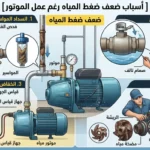 أسباب ضعف ضغط المياه رغم عمل الموتور دليل شامل لاكتشاف المشكلة وحلها خطوة بخطوة