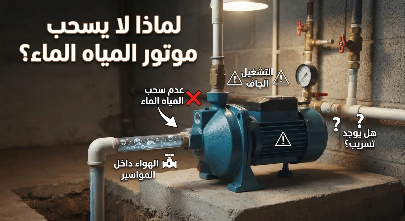 لماذا لا يسحب موتور المياه الماء؟ دليل عملي لتحديد السبب وإصلاح مشكلة سحب المياه