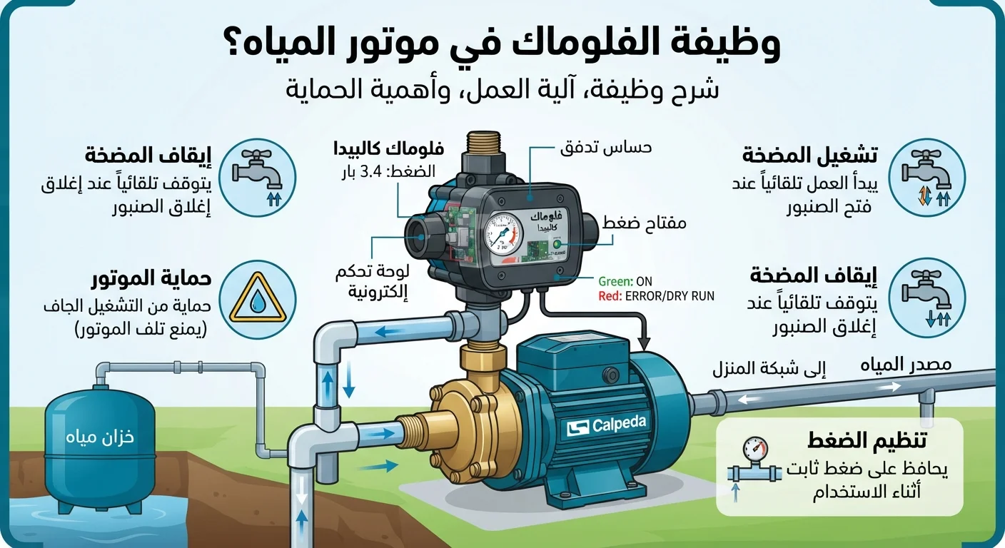 ما وظيفة الفلوماك في موتور المياه؟ شرح شامل لآلية العمل وأهميته في حماية الموتور