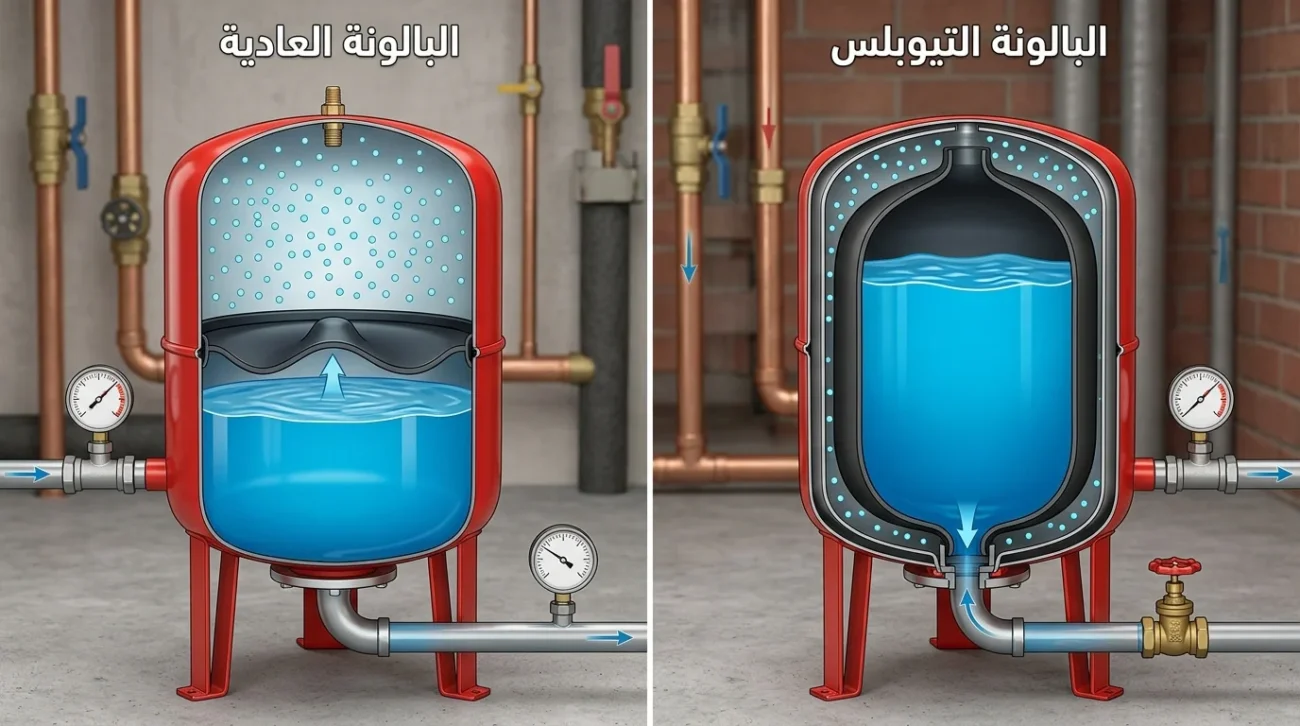 ما الفرق بين البالونة التيوبلس والعادية؟ مقارنة شاملة في الأداء والعمر والصيانة