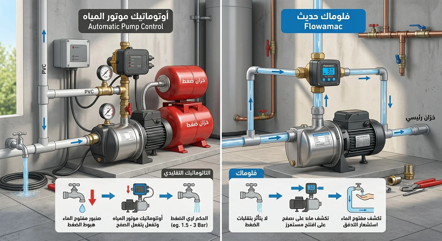 ما وظيفة الأوتوماتيك في موتور المياه؟